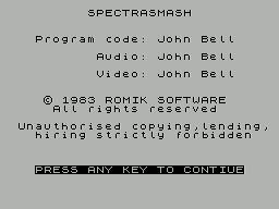 Spectrasmash (1983)(Romik Software)